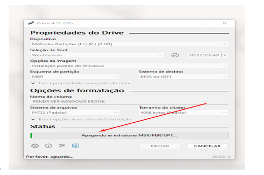  imagem aguarde rufus terminalo