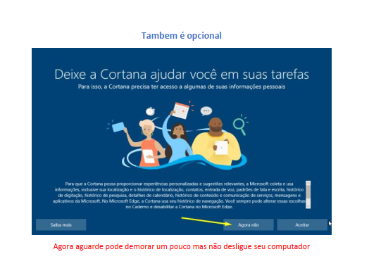 Tela de aguarde final da instalação