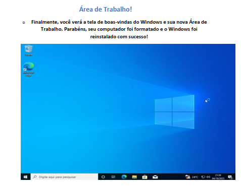 Tela de aguarde final da instalação