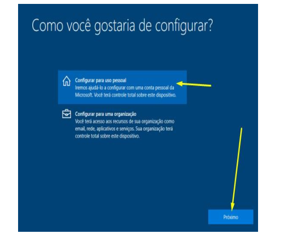 Tela para pular a adição de segundo layout de teclado